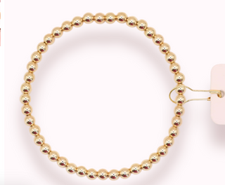 4MM Gold Beaded Bracelet