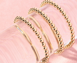 4MM Gold Beaded Bracelet