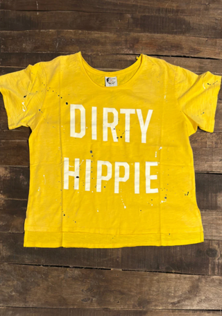 Jaded Gypsy Dirty Hippie Vintage Sunshine yellow colored vintage style graphic tee with relaxed fit