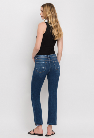 Flying Monkey Mid-Rise slim straight denim jeans with classic fit and clean finish