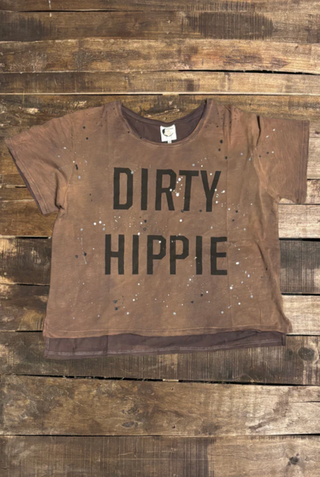 Jaded Gypsy Dirty Hippie Tee - Vintage raisin  graphic tee with relaxed vintage inspired fit