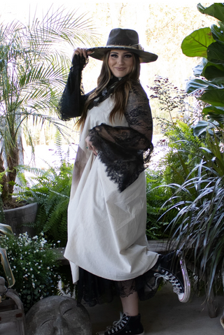 Jaded Gypsy Garden Tea Lace Dress Black