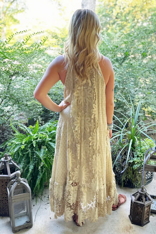 Jaded Gypsy -  Daisy Dreaming Dress Vintage Tea Stain