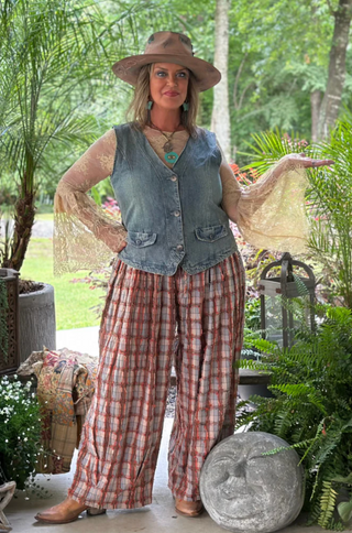 Jaded Gypsy Garden Tea Lace Top - Tea Stain