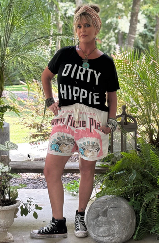 Jaded Gypsy Local Fair Prairie Shorts – Vintage Boho Graphic Cotton Bottoms