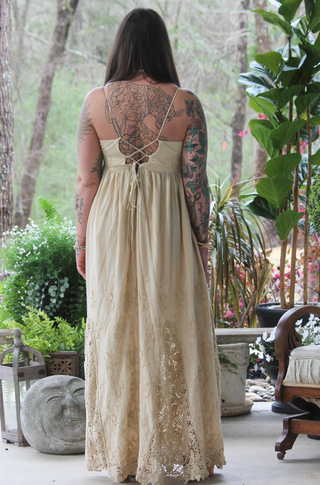 Sunset Romance Boho Maxi Dress | Jaded Gypsy Embroidered Cotton