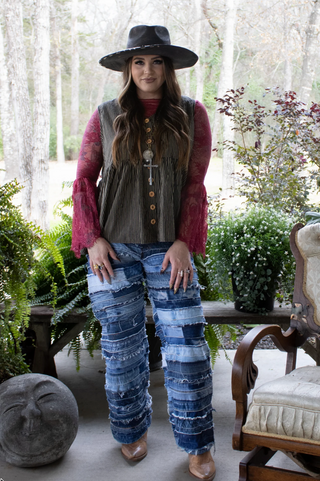 Jaded Gypsy Straight And Narrow Top