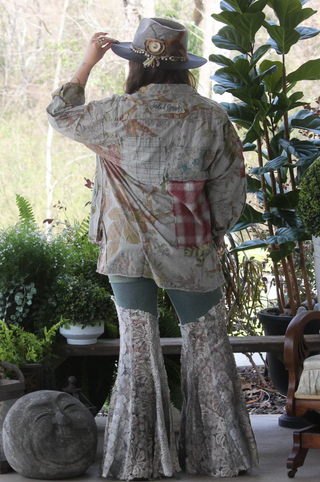 Jaded Gypsy Got You Covered Lace Flare Jeans – Boho Denim Statement