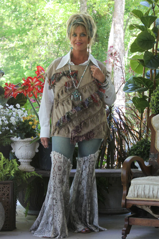 Jaded Gypsy Got You Covered Lace Flare Jeans – Boho Denim Statement