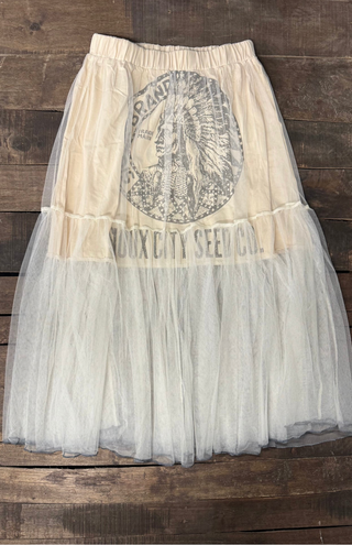 Jaded Gypsy Sioux City "Feeling Frilly" Skirt | Boho Western Tulle Midi