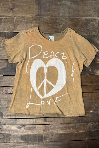 Jaded Gypsy Peace & Love Moon Dance Tee – Distressed Boho Graphic Shirt