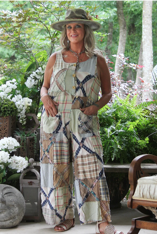 Paths Crossed Patchwork Romper by Jaded Gypsy – Artisan Boho Overalls