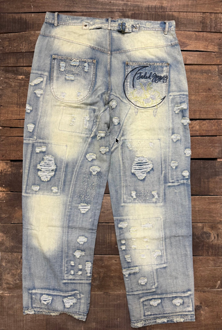 Classic Peace and Love Denim Jeans by Jaded Gypsy