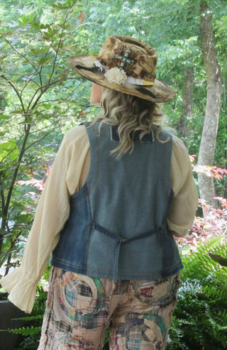 Jaded Gypsy Spellbound Chambray Vest – Artisanal Denim Boho Layer