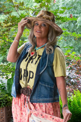 Jaded Gypsy "Dirty Hippie" Handcrafted Cotton Tee – Chartreuse