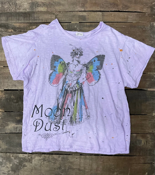 Jaded Gypsy Moon Dust Artisanal Tee | Premium Distressed Cotton Graphic
