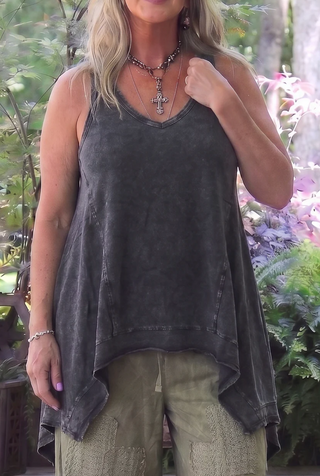 Beyond the Moon Tank - Vintage Black by Jaded Gypsy