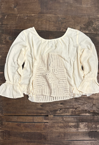 Jaded Gypsy Celestial Drift Artisan Blouse – Parchment Cotton