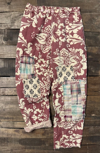 Jaded Gypsy Traveling On Pants - Wander Bloom Artisan Cotton Patchwork 