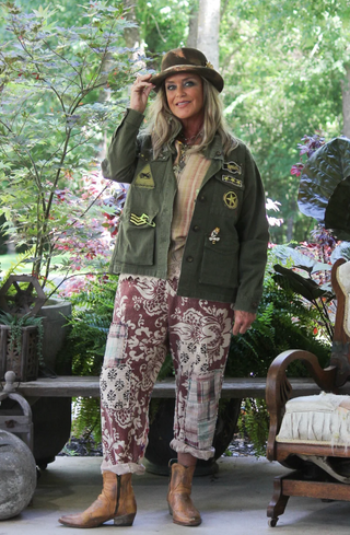 Jaded Gypsy Traveling On Pants - Wander Bloom Artisan Cotton Patchwork 