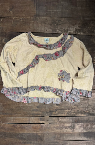 Mystic Journey Floral Ruffle Top | Jaded Gypsy Designer Cotton