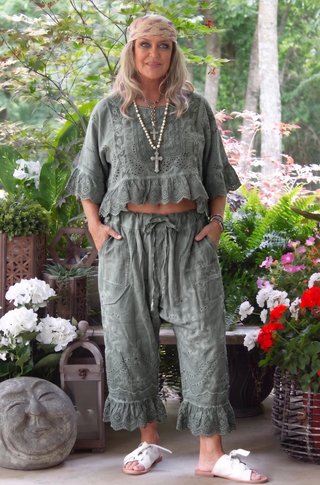 Softly Worn Eyelet Bloomers - Charcoal by Jaded Gypsy