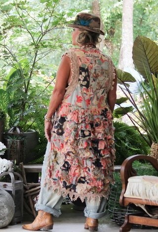 Jaded Gypsy | Ruffle Up High-Lo Cotton Top - Floral Dreams - Reversible