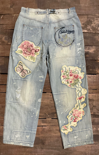 Jaded Gypsy Peace and Love Jeans - Floral Garden