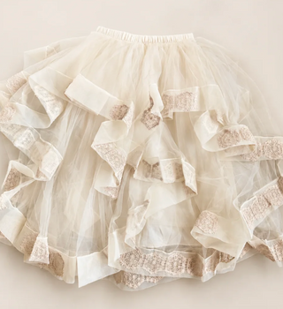 Jaded Gypsy Ruffled Dreams Skirt - Vintage Parchment