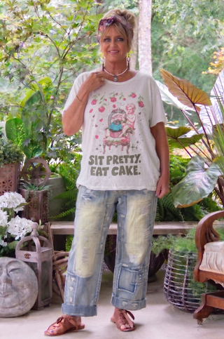 Jaded Gypsy Worn and Weathered Tee - Eat Cake