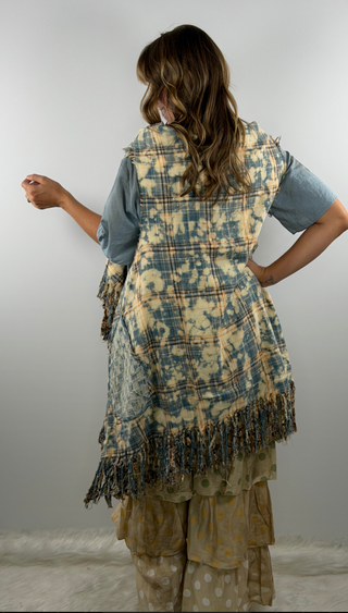 Double Take Reversible Vest in Denim to Mustard by Rare Bird