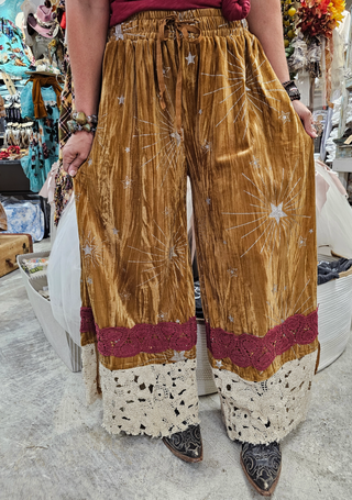 Mustard Velvet Bloomers with Stars | Jaded Gypsy