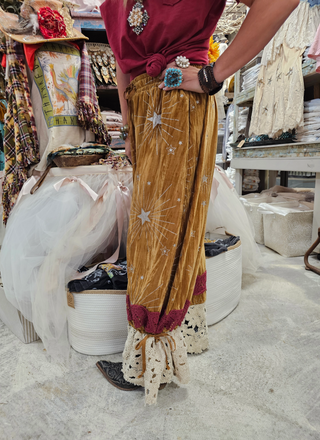 Mustard Velvet Bloomers with Stars | Jaded Gypsy