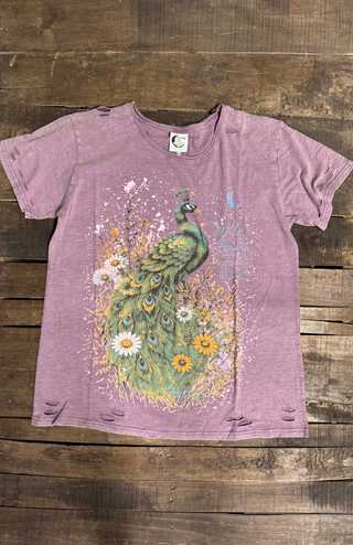 Jaded Gypsy Soft Journey Tee - Royal Feathers