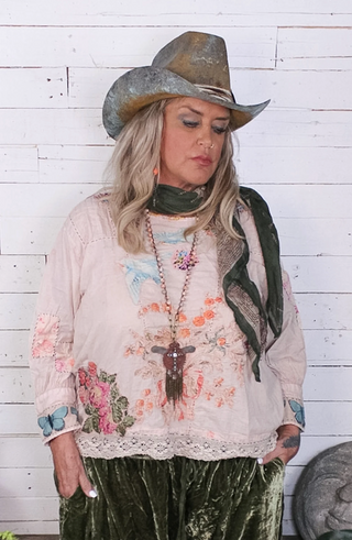 Jaded Gypsy Gilded Bloom Top - Flutter