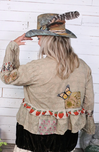 House of Jaded Gypsy Honey Bloom Top in Moss