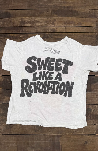 Jaded Gypsy Weathered and Worn Tee - Berry Sweet