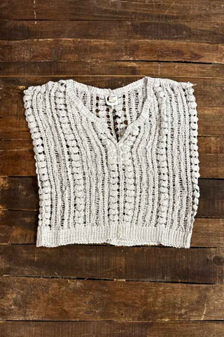 Jaded Gypsy Memories Await Boho Crochet Overlay - Charcoal