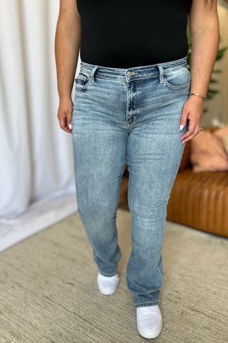 Judy Blue Full Size Medium Rise Bootcut Jeans - White Lily Boutique