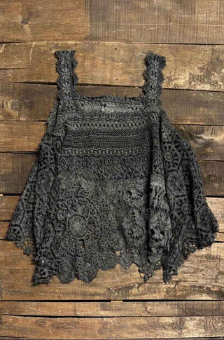 Jaded Gypsy FOREVER TIMELESS TANK in Charcoal