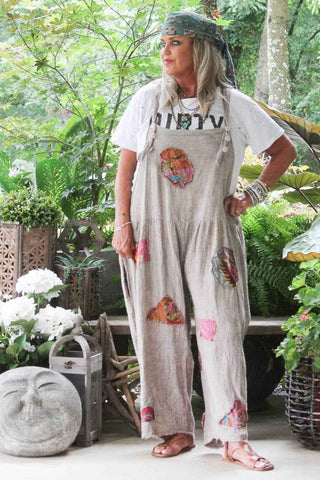 Jaded Gypsy Open Road Artisanal Cotton Overalls