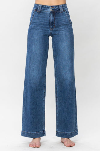 Judy Blue Full size Double Button Wide Leg Jean