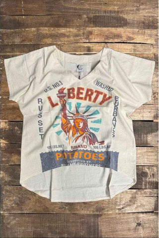 Jaded Gypsy Liberty Vintage Boho Hi-Lo Cotton Top