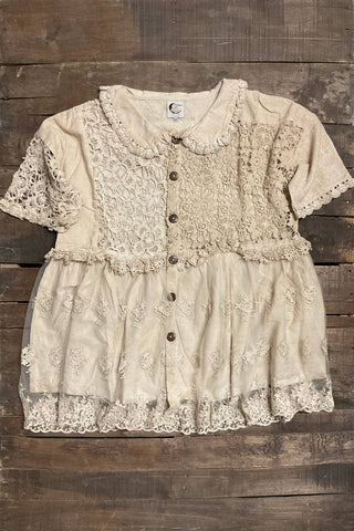 Trellis Dreams Top - Oatmeal by Jaded Gypsy