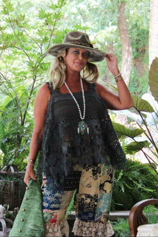 Jaded Gypsy FOREVER TIMELESS TANK in Charcoal