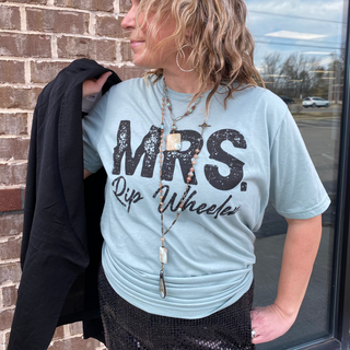 Mrs. Rip Wheeler Graphic Tee Black and sage green