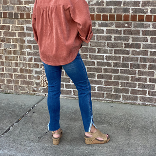 Judy Blue High Waist Side Slit Skinny
