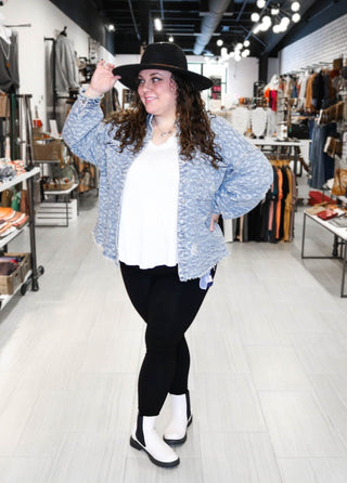 High Waisted Curvy Plus Legging - White Lily Boutique