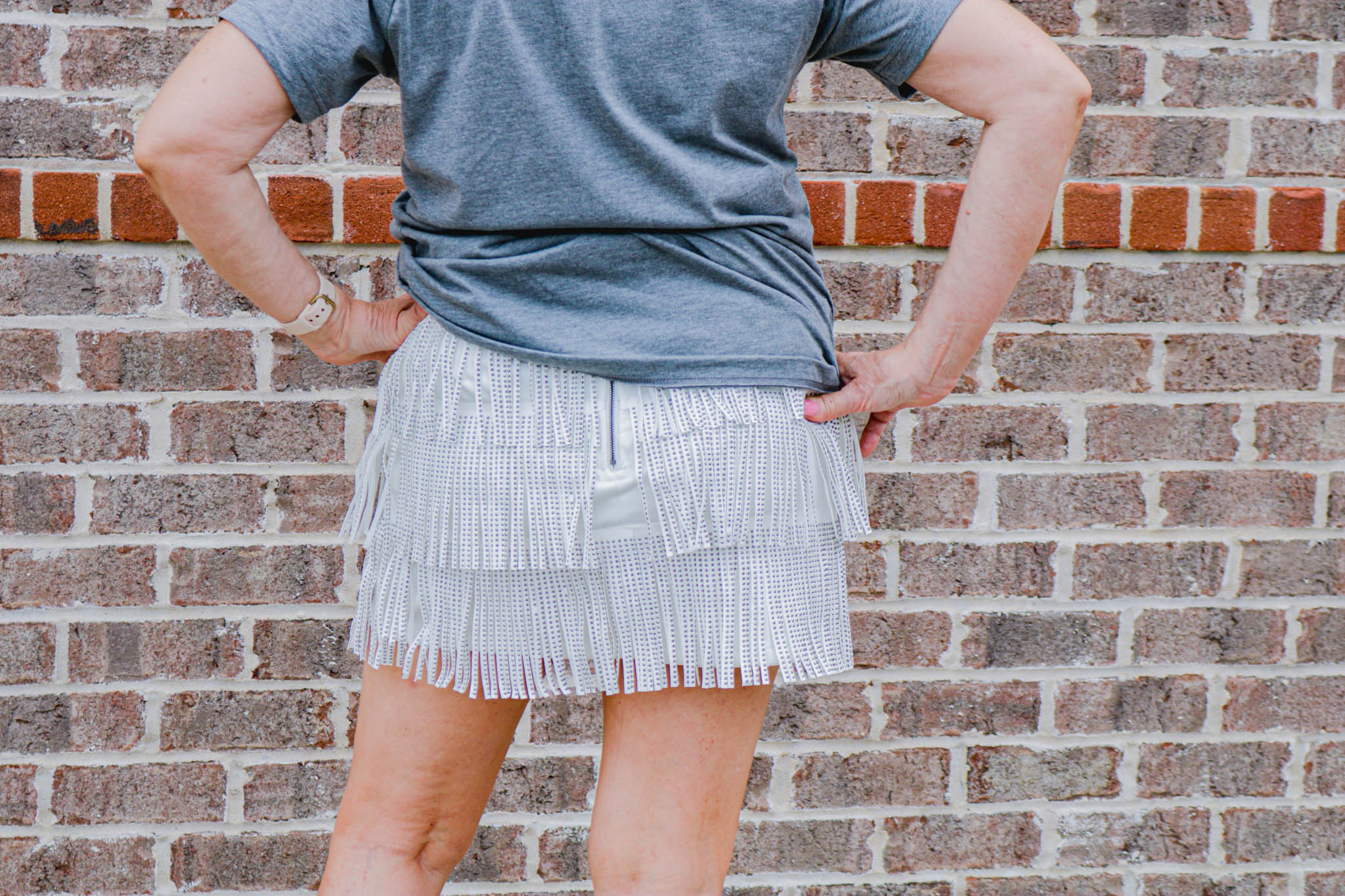 Rhinestone Fringe Skirt