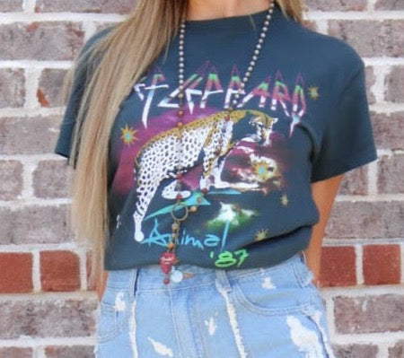 Def Leppard Animal 1987 Def Leppard Graphic Tee, licensed band tee, crop top by Daydreamer